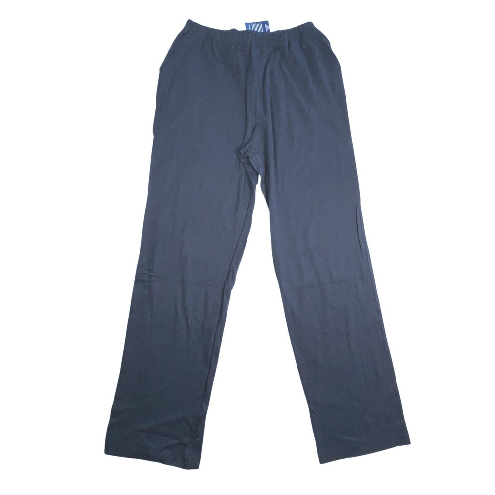 Lands End Knit Pants Womens L 14-16 Navy Blue Loungewear Casual Versatile Soft - Picture 2 of 13